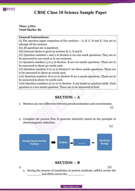 Cbse Class 10th Science Test Paper How Do Organisms Reproduce