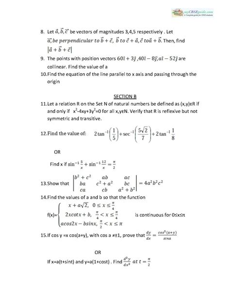 Cbse Class 12 Math Exam 2024 Live Mathematics Math Exercise - Math Exercise
