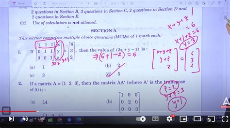 Cbse Class 12 Maths Answer Key And Solutions Additional Math - Additional Math