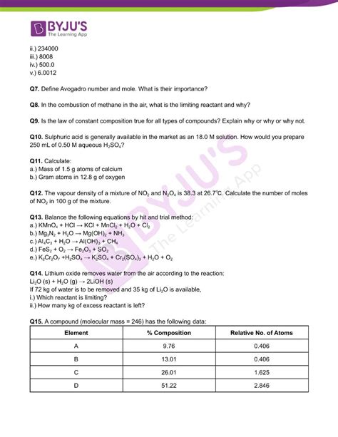 Cbse Worksheets For Class 11 Chemistry Chemistry Unit 11 Worksheet 3 - Chemistry Unit 11 Worksheet 3