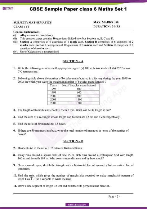 Read Online Cbse Sample Papers Question Papers Notes For Class 6 To 