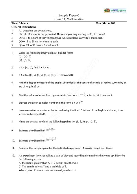 Full Download Cbse Solved Sample Papers Class 11 