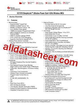 Cc1310 Datasheet Ti