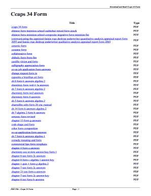 Read Online Ccaps 34 Form 