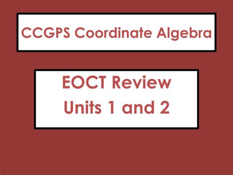 Ccgps Coordinate Algebra Unit 4 Key