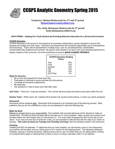 Full Download Ccgps Analytic Geometry Study Guide 