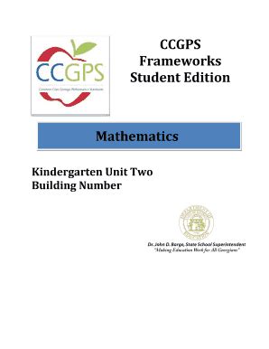 Read Ccgps Frameworks Student Edition Kindergarten 