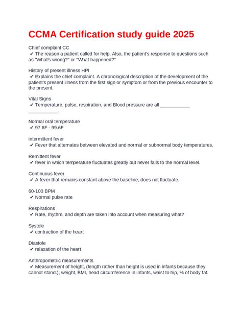 Ccma Certification Study Guide