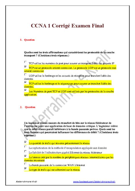 Download Ccn1 Test Papers 