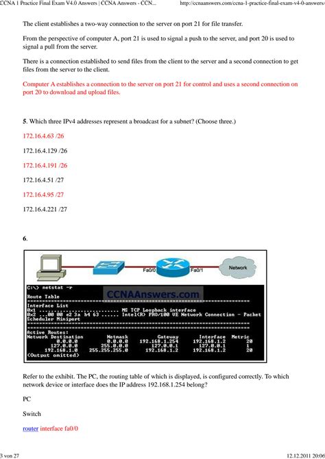 Ccna 1 Final Exam Study