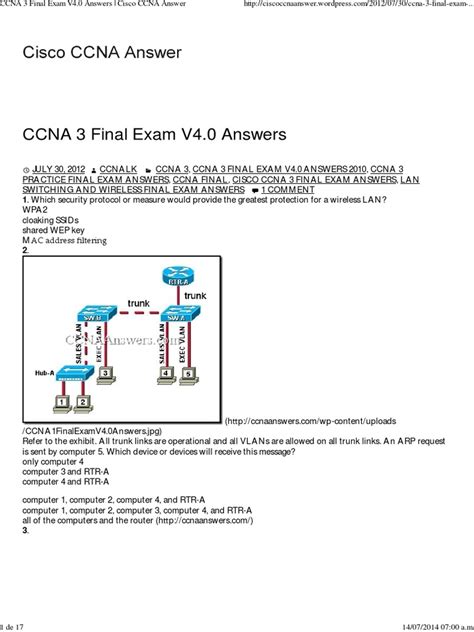 ccna 3 final exam v4 0 answers
