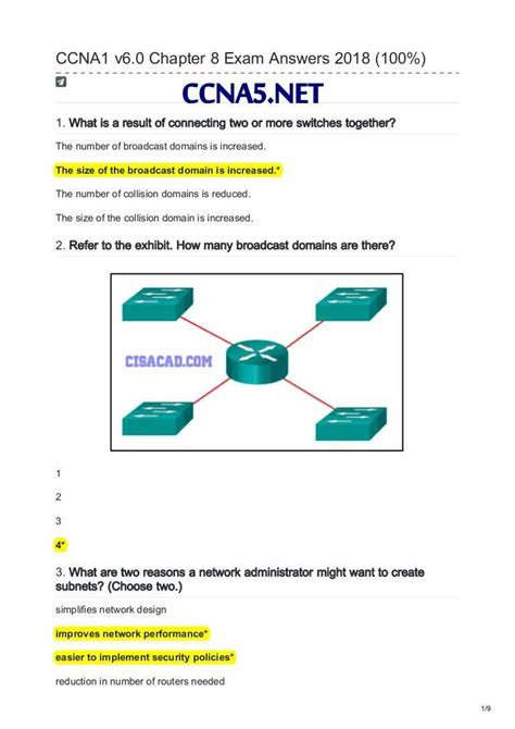 ccna certification exam questions and answers