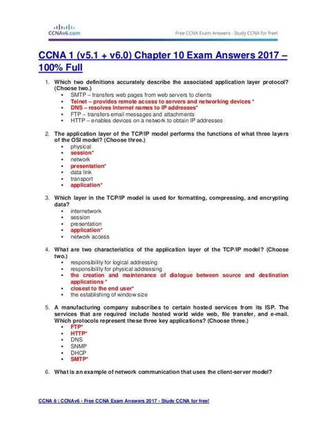 Ccna Chapter 1 Answers