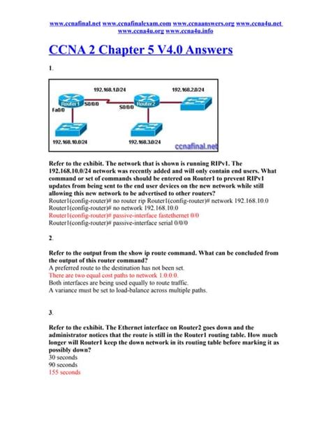 Ccna Exploration 2 Chapter 5 Exam Answers