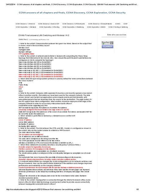 ccna exploration lab answers all chapter