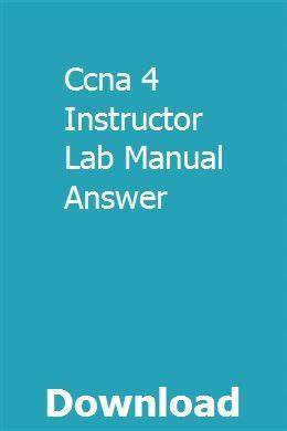 ccna instructor lab manual answer
