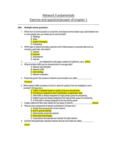 Ccna Network Fundamentals Chapter 1