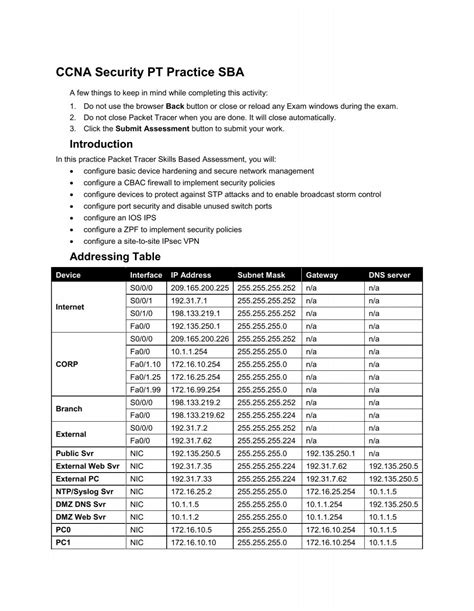 Ccna Security Sba Exam