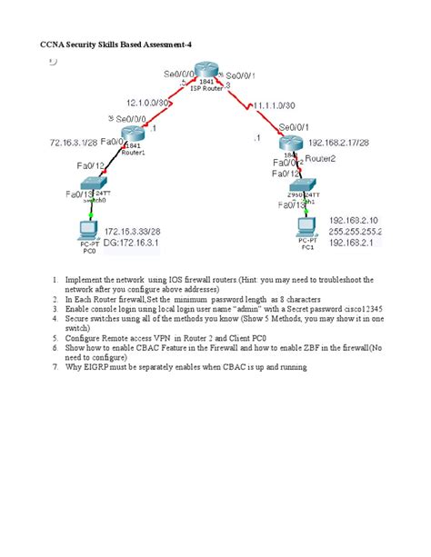 Ccna Security Skills Based Assessment Answers