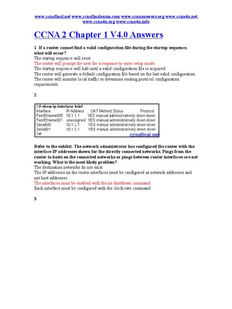 Read Online Ccna 2 Chapter 1 Answers 