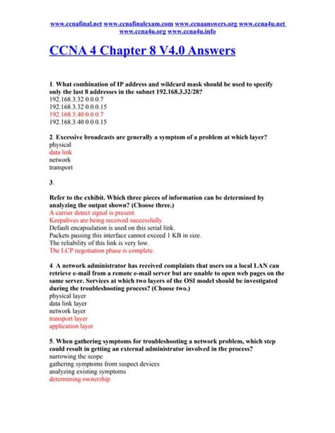Download Ccna 4 Chapter 8 Exam 