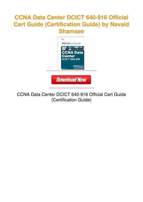 Full Download Ccna Data Center Dcict 640 916 Official Cert Guide Certification Guide Pdf 