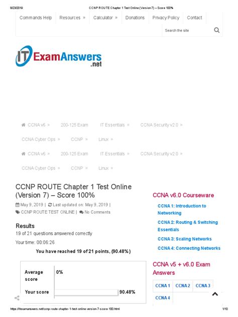 Full Download Ccnp Route Chapter 1 Test 