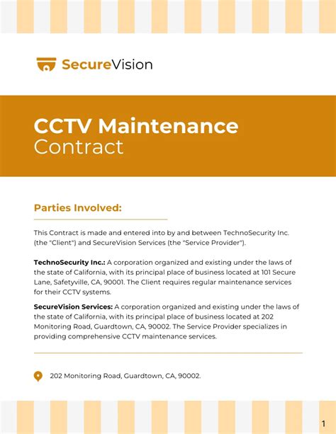 Cctv Annual Maintenance Contract Proposal Sample
