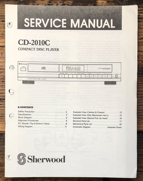 Cd Player Service Manuals