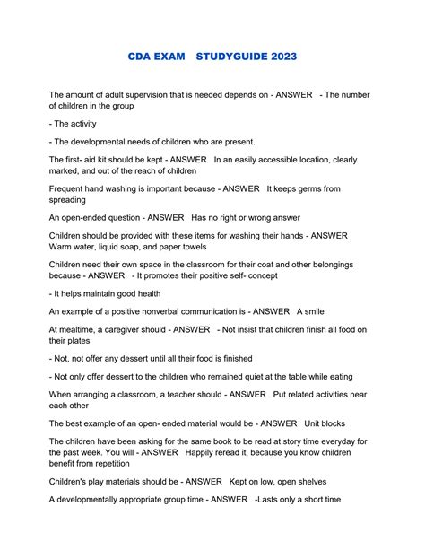 Full Download Cda Exam Study Guide 