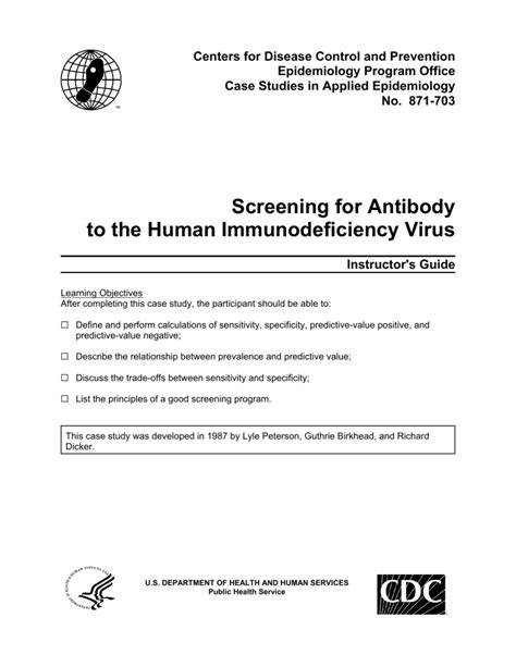 cdc eis antibody hiv instructor
