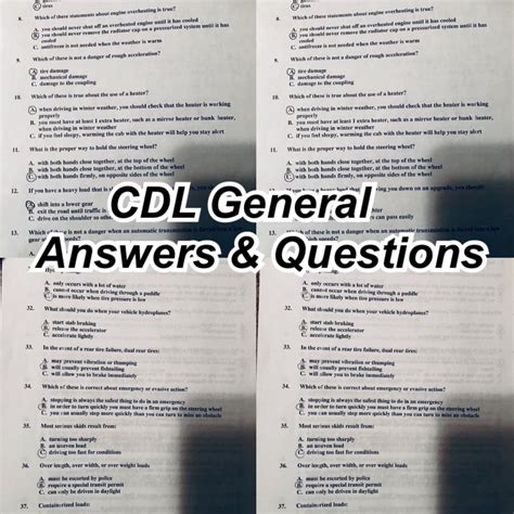 Read Cdl Practice Test Questions Answers 