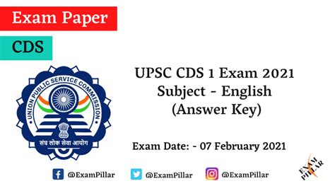 Cds Answer Key 2021
