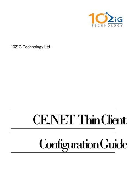 Ce Thin Client Configuration Guide