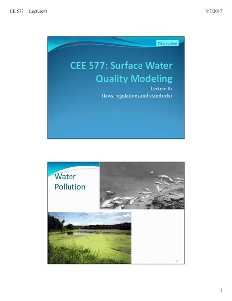 cee 577 surface water quality modeling umass