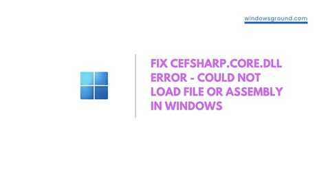 cefsharp core dll could not load