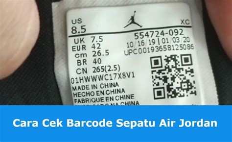 cek barcode air jordan