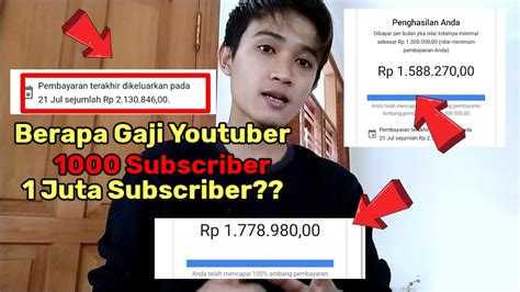 Cek Berapa Gaji Youtuber Ini Cara Perhitungannya Gaji Youtuber 2 Juta Subscriber - Gaji Youtuber 2 Juta Subscriber