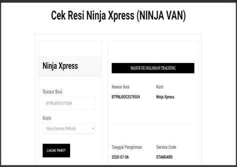 Cek Resi Ninja Van Indonesia Cek Resi Ninja Van - Cek Resi Ninja Van