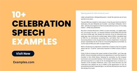 celebration speech example