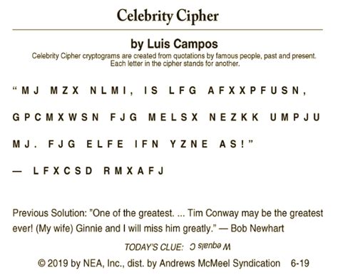 Celebrity Cipher Today