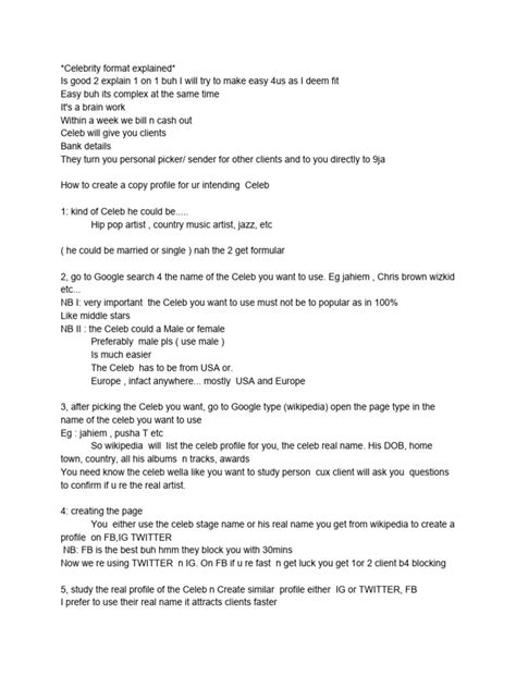 Celebrity Format Copy And Paste