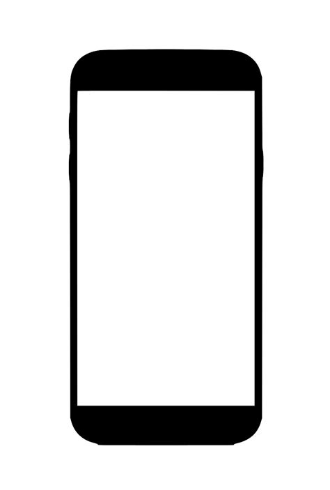 cell blank mobile display - Free SVG Image & Icon. - SVG Silh