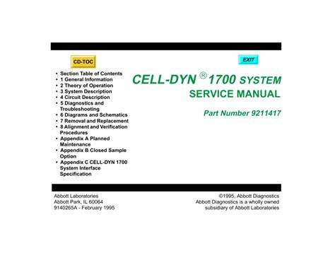 cell dyn 1700 service manual