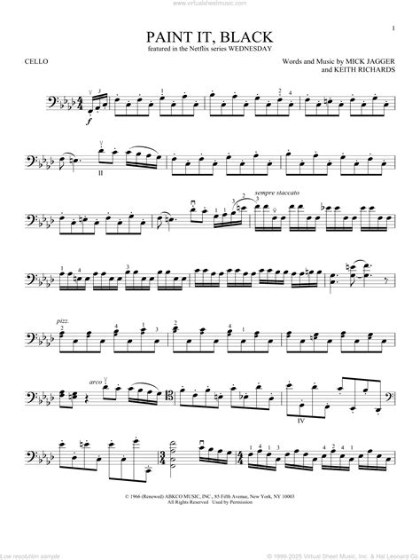 Cello Sheet Music