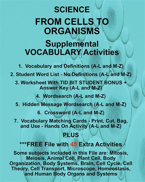 Cells Chapter 16 Vocabulary Practice Mcdougal