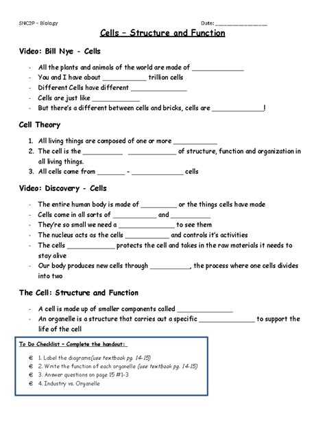 cells structure and function bill nye biography