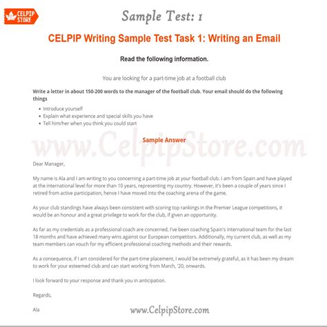 Celpip Writing Samples