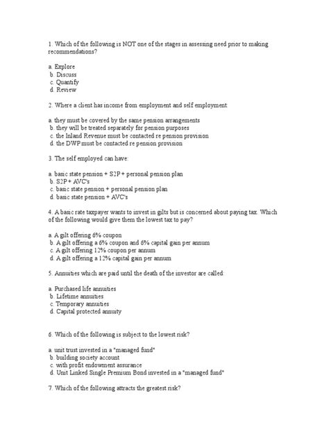Cemap Exam Questions 2018 Tests Questions Com