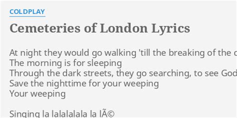 cemeteries of london lyrics